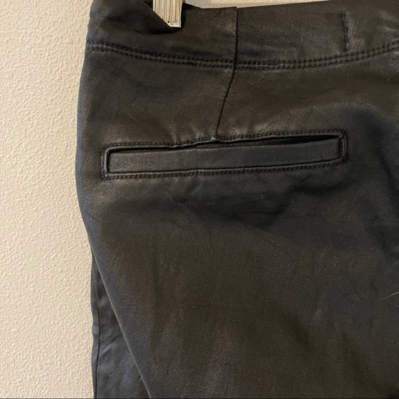 DL1961 Haven Coated Black Asphalt Leggings Raw Hem Side Zipper-28 - Picture 9 of 15